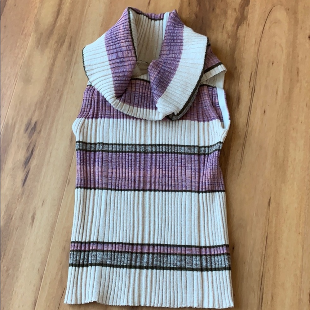 Cowl Neck Sweater Vest Tank L